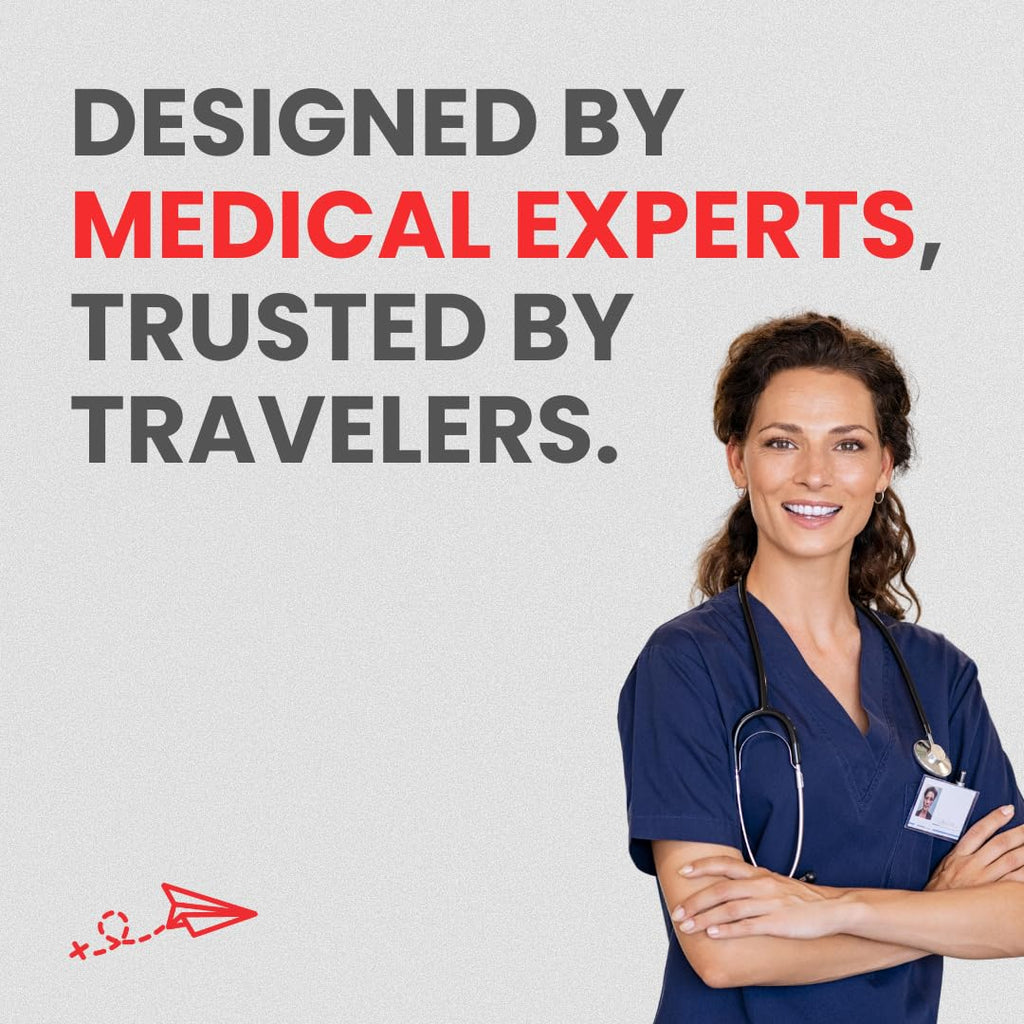 Essential Travel Medicine Kit, OTC Travel Medication, TSA Approved (Business | 18 Tablets)