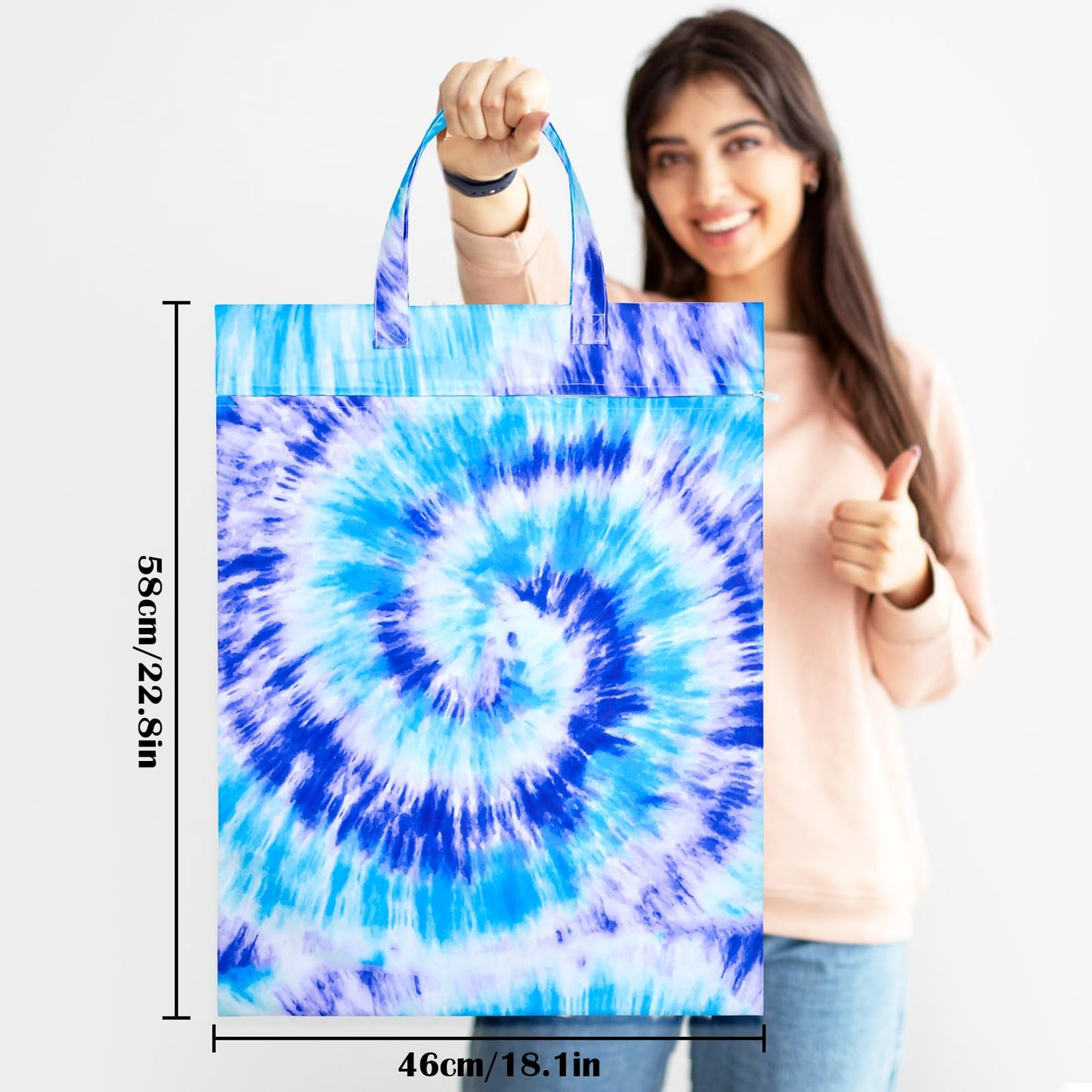 2 Pcs Large Travel Laundry Bag Waterproof with handle Washable Dirty Clothes Bag for Traveling Wet Dry Bag Bathing Suit Workout Bag for Gym Clothes Laundry Wet Clothes Swimming Pool College Dorm