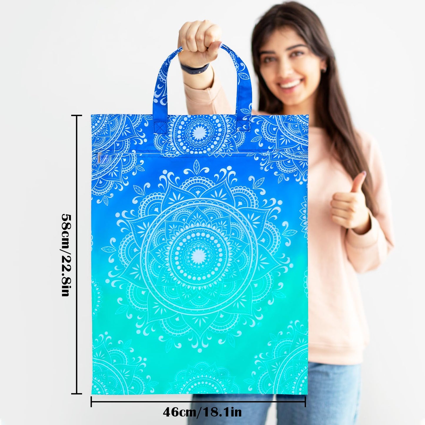 2 Pcs Large Travel Laundry Bag Waterproof with handle Washable Dirty Clothes Bag for Traveling Wet Dry Bag Bathing Suit Workout Bag for Gym Clothes Laundry Wet Clothes Swimming Pool College Dorm