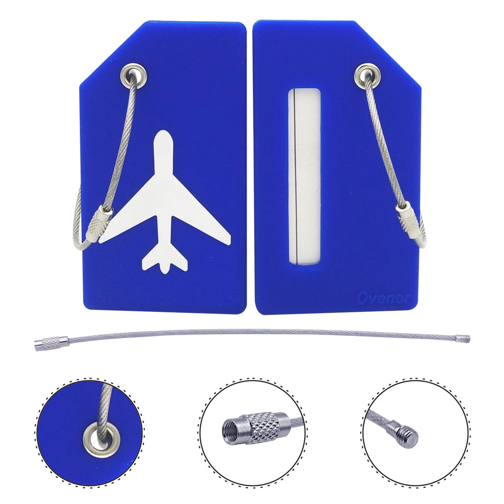 Silicone Luggage Tag with Name ID Card Perfect to Quickly Spot Luggage Suitcase