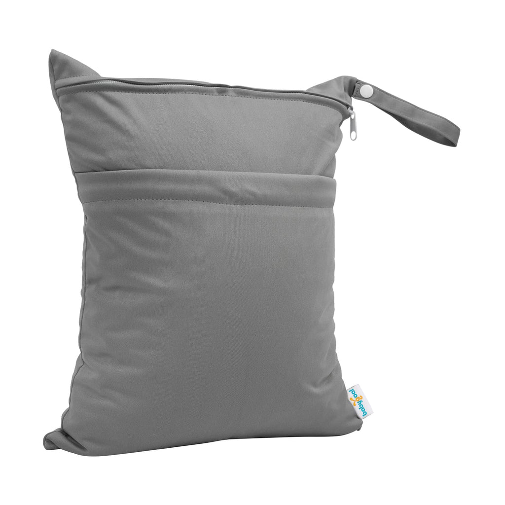 babygoal Wet Dry Bags 3 Pack, Waterproof Reusable Travel Bags for Swimsuits, Baby Cloth Diapers, Beach, Pool, Gym Bag & Wet Clothes with 2 Pockets L-BWG