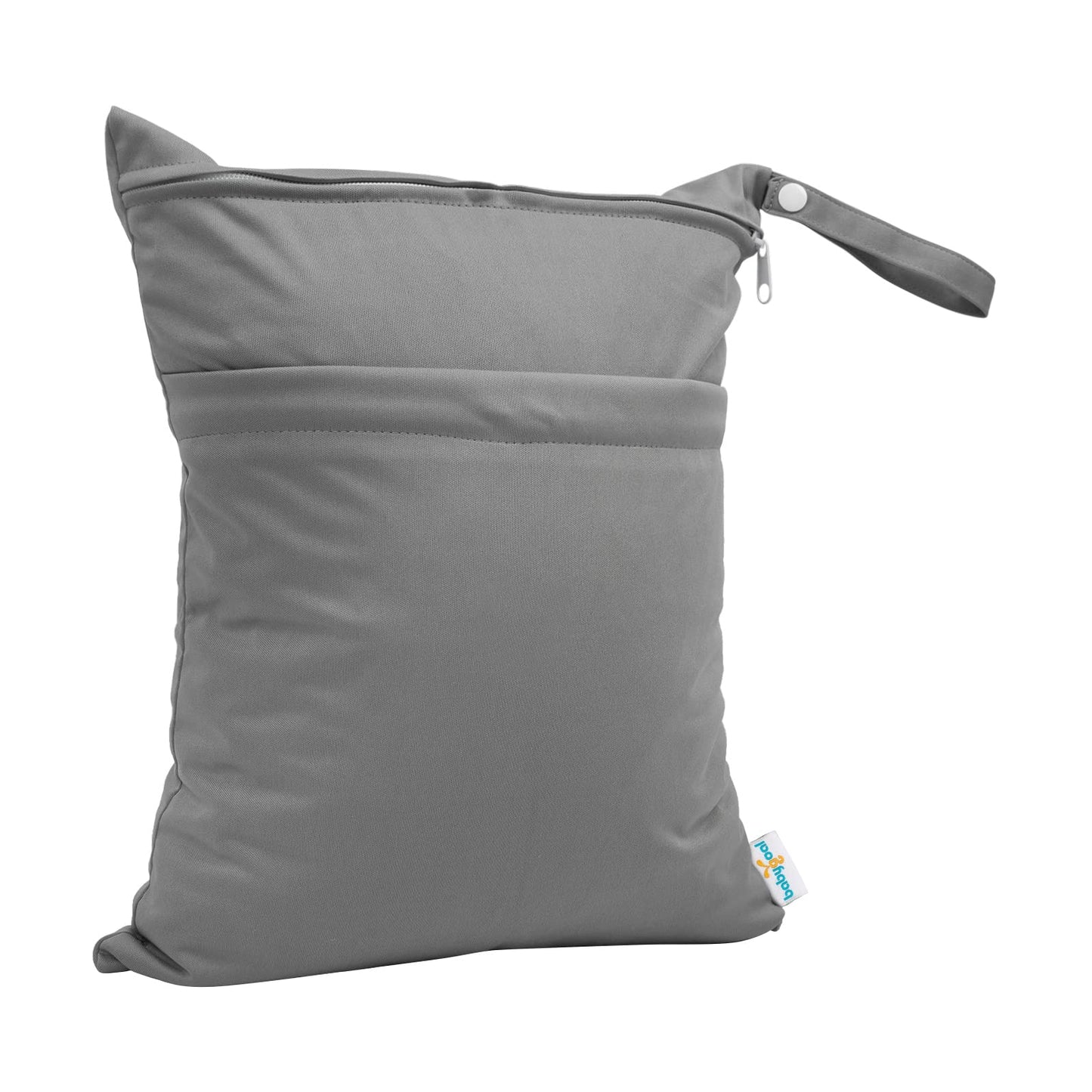 babygoal Wet Dry Bags 3 Pack, Waterproof Reusable Travel Bags for Swimsuits, Baby Cloth Diapers, Beach, Pool, Gym Bag & Wet Clothes with 2 Pockets L-BWG