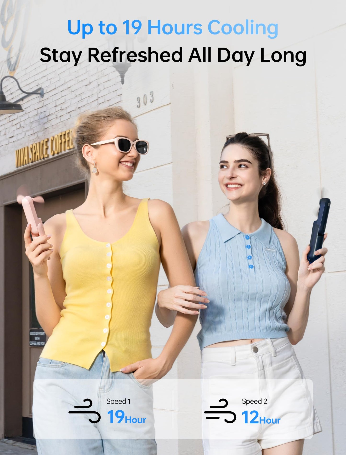 JISULIFE Handheld Mini Fan, 3 IN 1 USB Rechargeable Portable Fan [12-19 Working Hours] with Power Bank, Flashlight, Pocket Design for Travel/Summer/Concerts/Lash, Gifts for Women(Green)