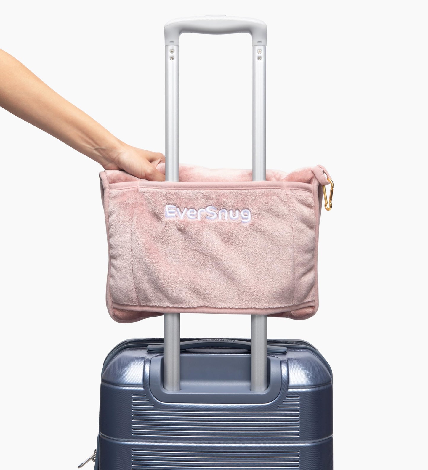 EverSnug Travel Blanket and Pillow - Ultra-Soft, Compact & Lightweight, 65x40 Inches, with Carry Case, Luggage Sleeve & Backpack Clip for Airplane Comfort (Black)