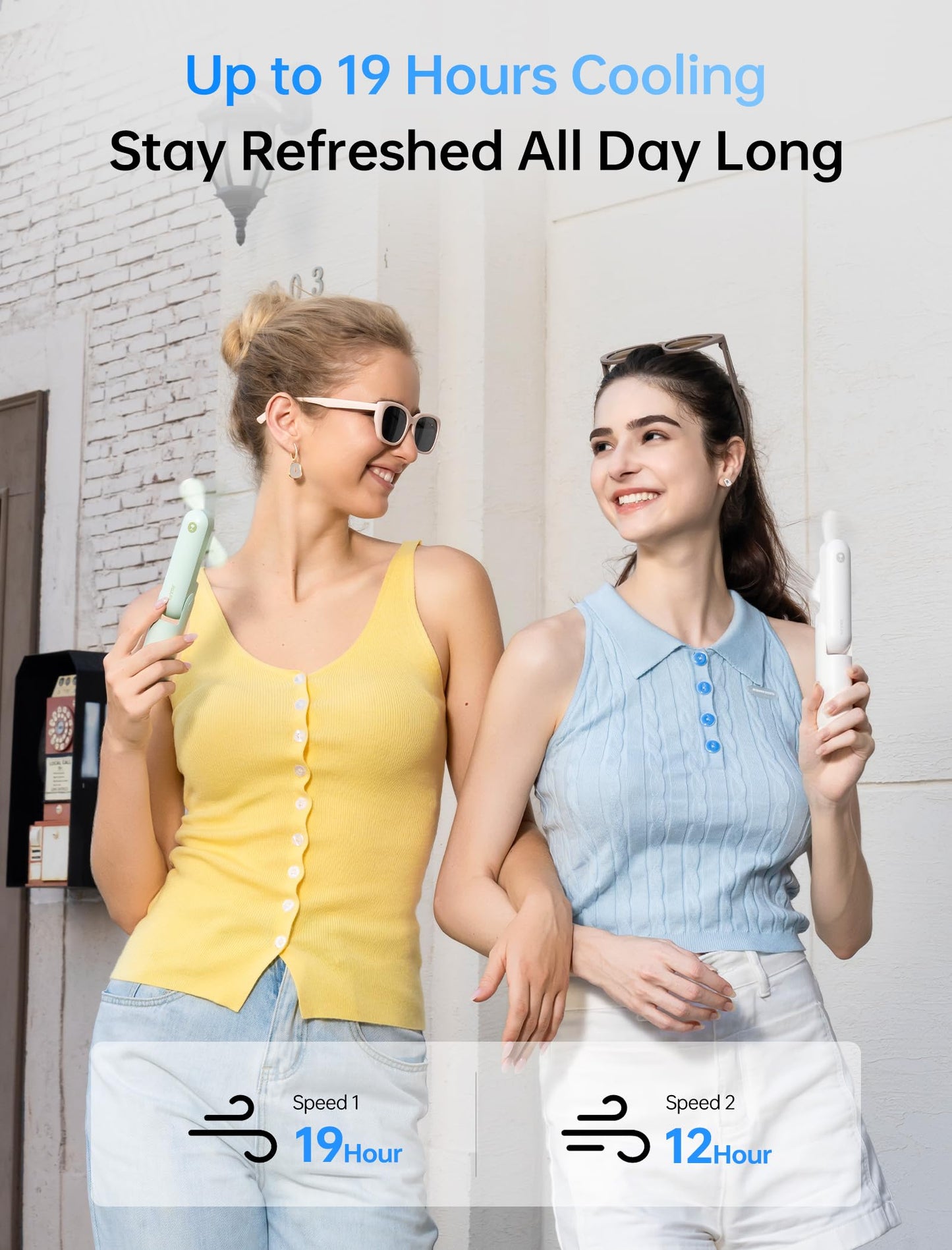 JISULIFE Handheld Mini Fan, 3 IN 1 USB Rechargeable Portable Fan [12-19 Working Hours] with Power Bank, Flashlight, Pocket Design for Travel/Summer/Concerts/Lash, Gifts for Women(Green)