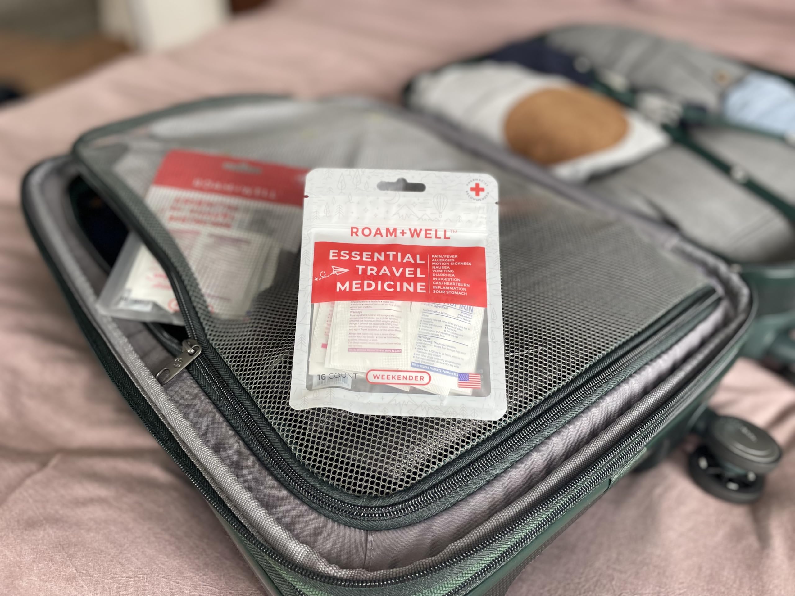 Essential Travel Medicine Kit, OTC Travel Medication, TSA Approved (Business | 18 Tablets)