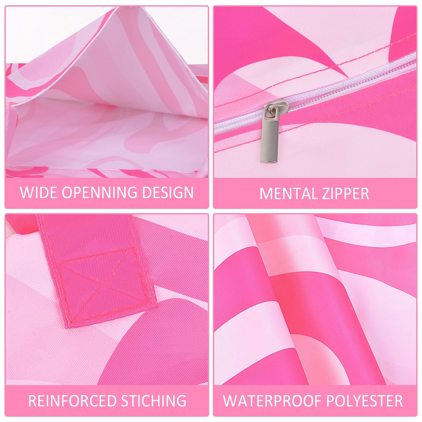 2 Pcs Large Travel Laundry Bag Waterproof with handle Washable Dirty Clothes Bag for Traveling Wet Dry Bag Bathing Suit Workout Bag for Gym Clothes Laundry Wet Clothes Swimming Pool College Dorm