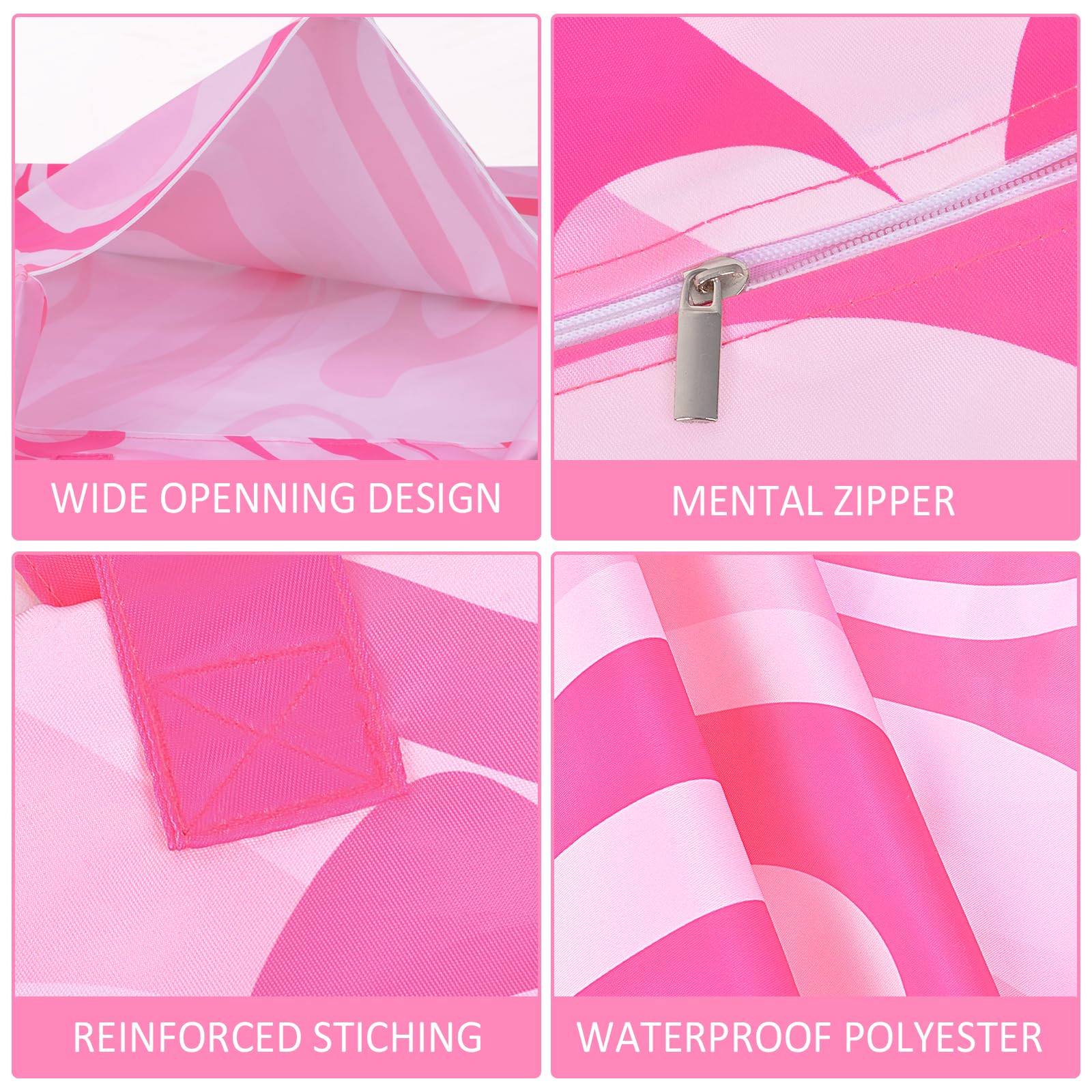 2 Pcs Large Travel Laundry Bag Waterproof with handle Washable Dirty Clothes Bag for Traveling Wet Dry Bag Bathing Suit Workout Bag for Gym Clothes Laundry Wet Clothes Swimming Pool College Dorm
