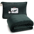 EverSnug Travel Blanket and Pillow - Ultra-Soft, Compact & Lightweight, 65x40 Inches, with Carry Case, Luggage Sleeve & Backpack Clip for Airplane Comfort (Black)