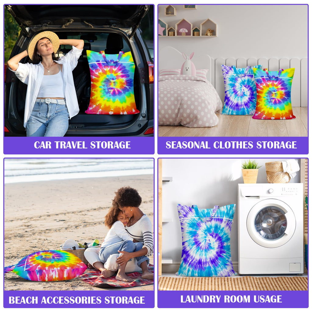 2 Pcs Large Travel Laundry Bag Waterproof with handle Washable Dirty Clothes Bag for Traveling Wet Dry Bag Bathing Suit Workout Bag for Gym Clothes Laundry Wet Clothes Swimming Pool College Dorm