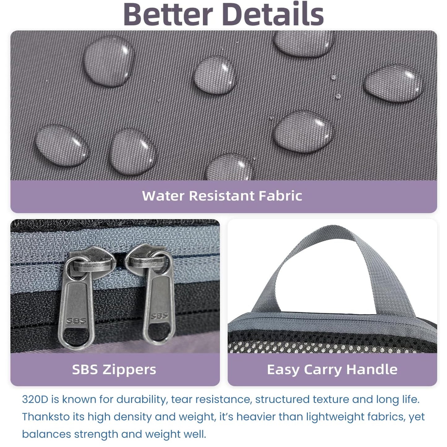 BAGAIL 4 Set/6 Set/8 Set Compression Packing Cubes Travel Accessories Expandable Packing Organizers (Half Mesh, 6-Black)