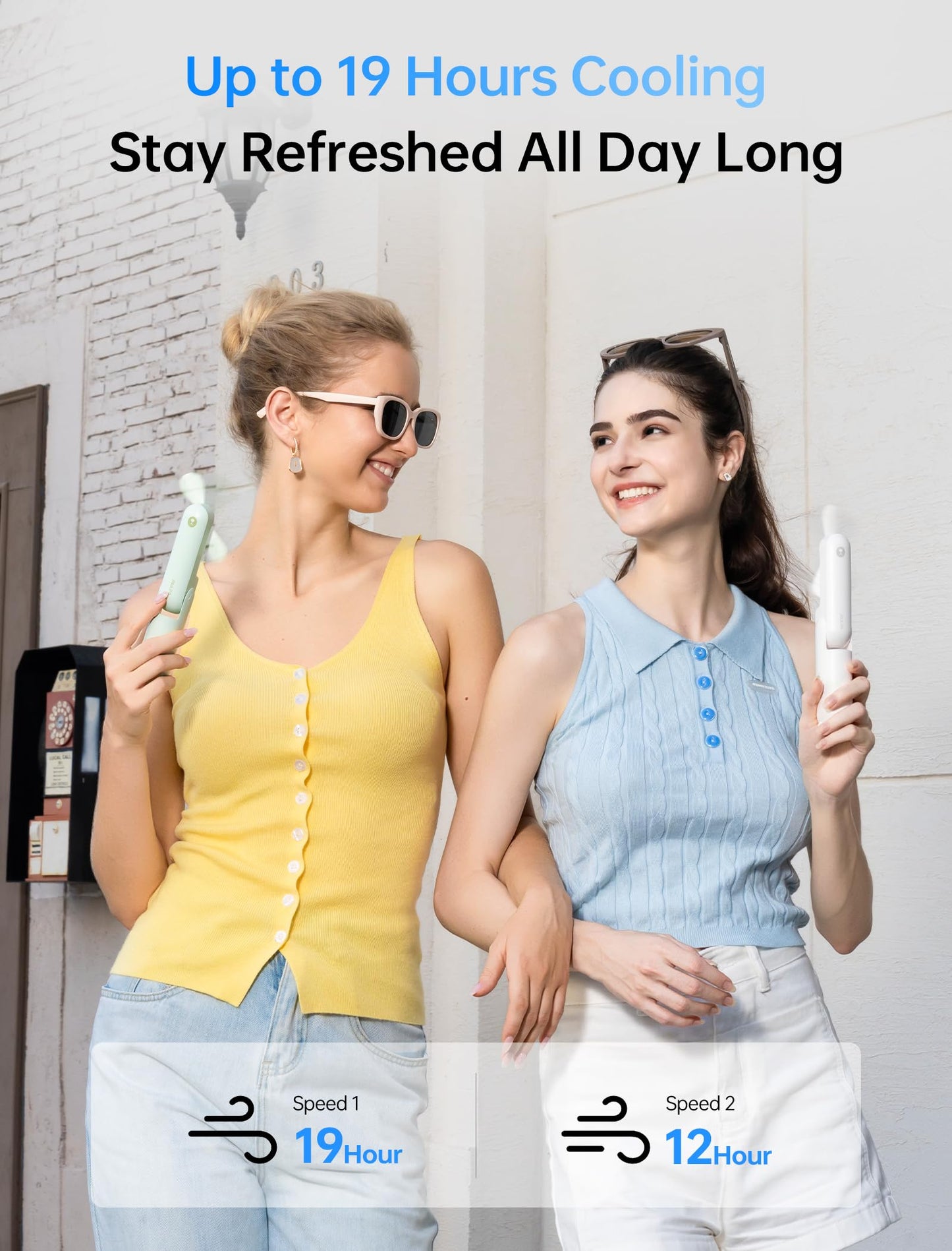 JISULIFE Handheld Mini Fan, 3 IN 1 USB Rechargeable Portable Fan [12-19 Working Hours] with Power Bank, Flashlight, Pocket Design for Travel/Summer/Concerts/Lash, Gifts for Women(Green)