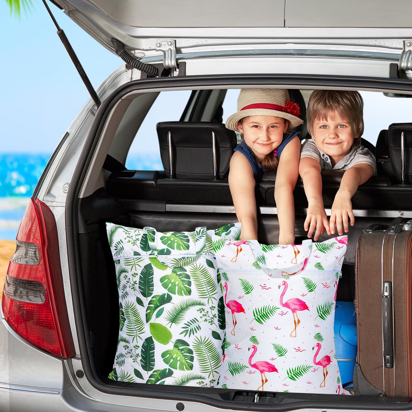 2 Pcs Large Travel Laundry Bag Waterproof with handle Washable Dirty Clothes Bag for Traveling Wet Dry Bag Bathing Suit Workout Bag for Gym Clothes Laundry Wet Clothes Swimming Pool College Dorm