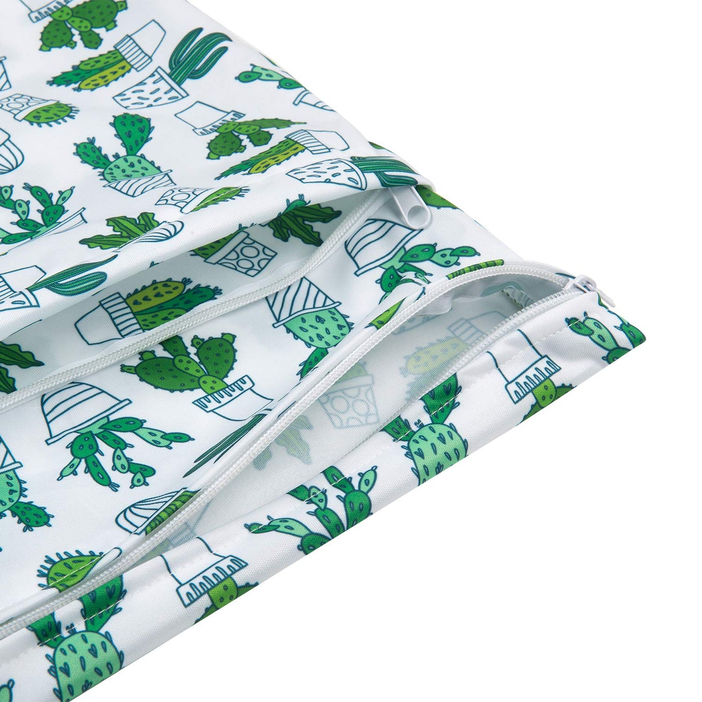 babygoal Wet Dry Bags 3 Pack, Waterproof Reusable Travel Bags for Swimsuits, Baby Cloth Diapers, Beach, Pool, Gym Bag & Wet Clothes with 2 Pockets L-BWG