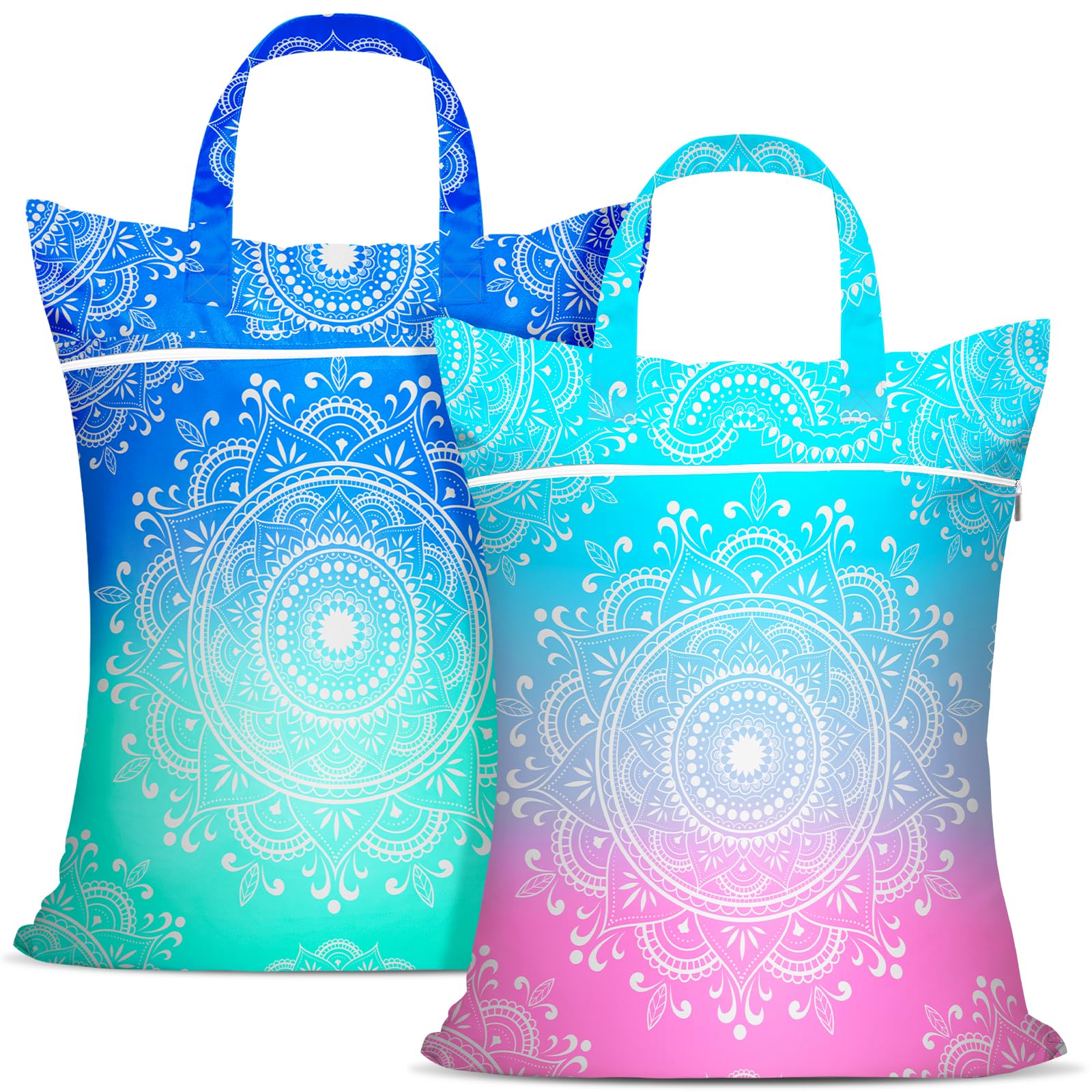 2 Pcs Large Travel Laundry Bag Waterproof with handle Washable Dirty Clothes Bag for Traveling Wet Dry Bag Bathing Suit Workout Bag for Gym Clothes Laundry Wet Clothes Swimming Pool College Dorm